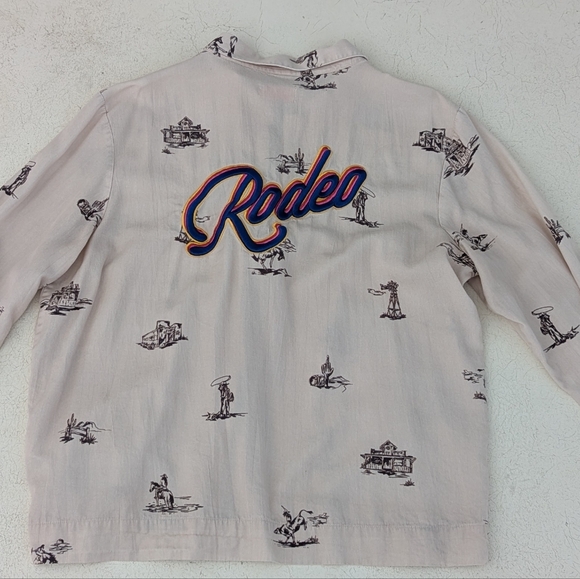 Orville Peck x DSNY | Rodeo Spell Out Omni Top Zip Front Tan Brown Large Unisex - Picture 15 of 15